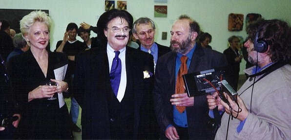 Rudolph Moshammer mit Wolfgang End anläßlich der Großen Kunstausstellung im Haus der Kunst