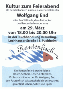 Kultur zum Feierabend mit Wolfgang End in der Buchhandlung Bräunling